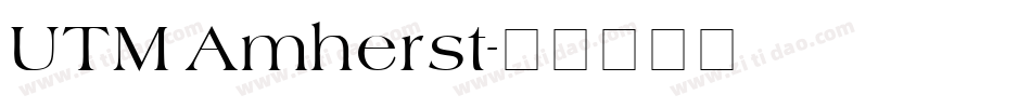 UTM Amherst字体转换